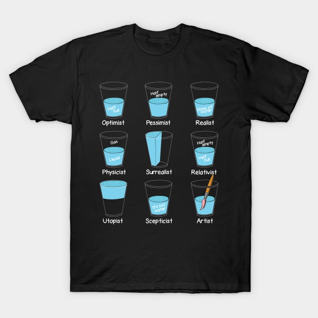 mindsets the glass is half full T-Shirt by HBfunshirts